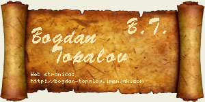 Bogdan Topalov vizit kartica